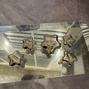 Make A Wish Paperweight‎ Set of 5 Silver Stars RARE Vintage​​